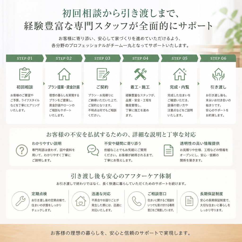 専門家による丁寧なサポート